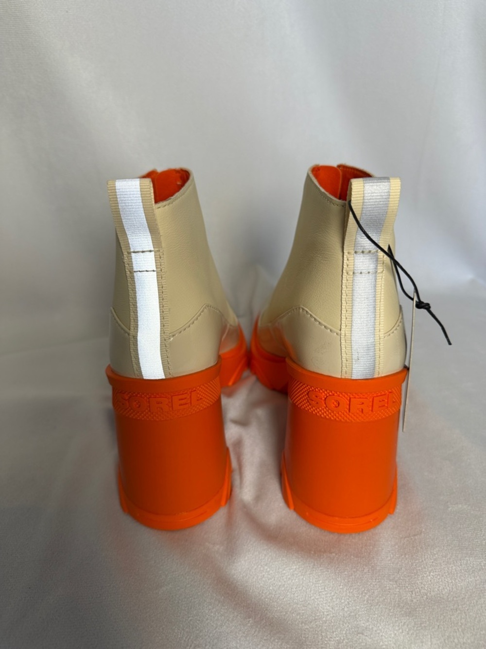 NEW Sorel Women's Brex Heel Zip Boots Size 8 Bleached Ceramic Optimized Orange - Picture 6 of 12